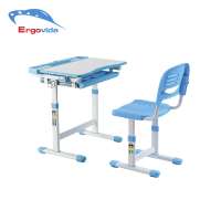 Study Desk and Chair Suit Free Tiltable Height Adjustment kid Desk