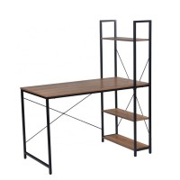 Modern 4-Tier Storage Shelves PC Workstation Study Table Home Office Computer Desk