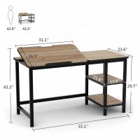 Multi-Function Adjustable Computer Desk with Drawing Desk Peace Drafting Table